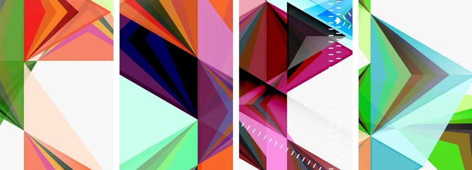Minimalist triangular geometric clean concept posters for wallpaper, business 스톡 일러스트