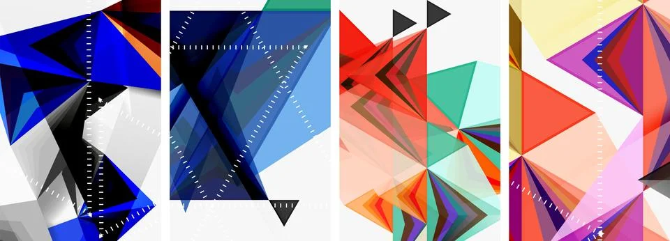 Minimalist triangular geometric clean concept posters for wallpaper, business 스톡 일러스트
