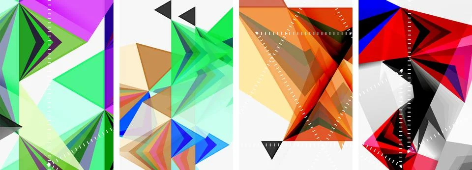 Minimalist triangular geometric clean concept posters for wallpaper, business Stock Illustration