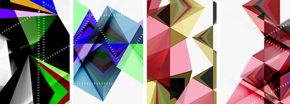 Minimalist triangular geometric clean concept posters for wallpaper, business イラスト素材