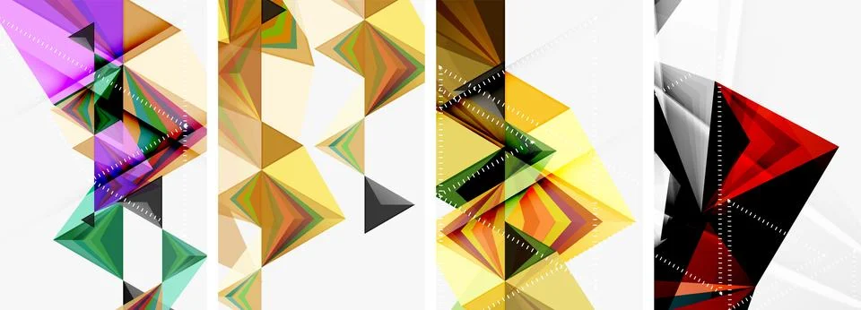 Minimalist triangular geometric clean concept posters for wallpaper, business Stock Illustration