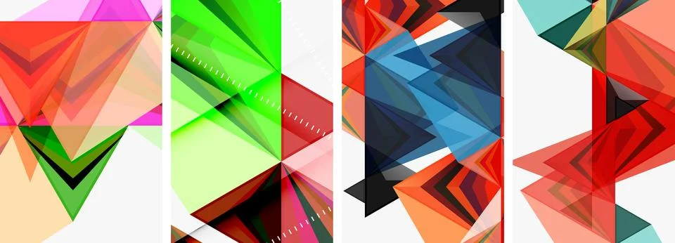 Minimalist triangular geometric clean concept posters for wallpaper, business Stock Illustration