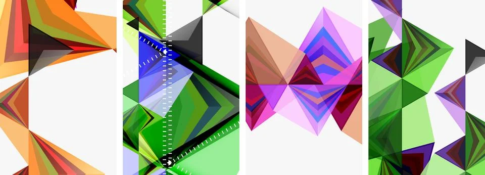 Minimalist triangular geometric clean concept posters for wallpaper, business Stock Illustration
