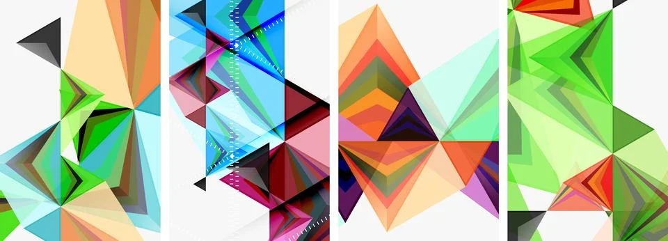 Minimalist triangular geometric clean concept posters for wallpaper, business 스톡 일러스트