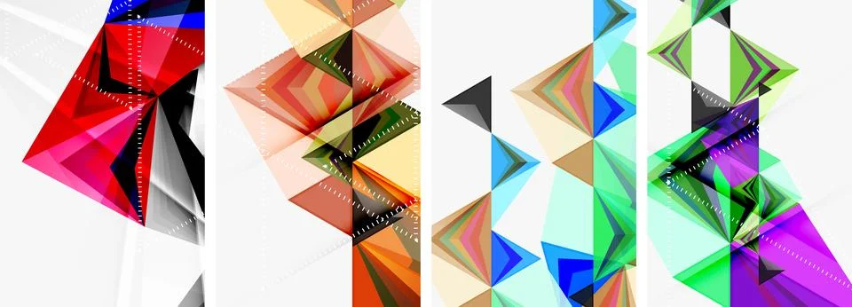 Minimalist triangular geometric clean concept posters for wallpaper, business Stock Illustration