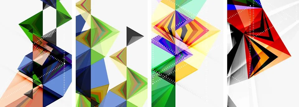 Minimalist triangular geometric clean concept posters for wallpaper, business Stock Illustration