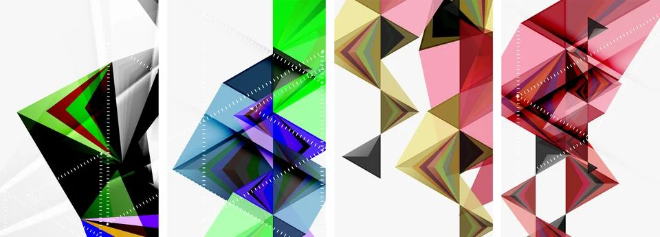 Minimalist triangular geometric clean concept posters for wallpaper, business Stock Illustration