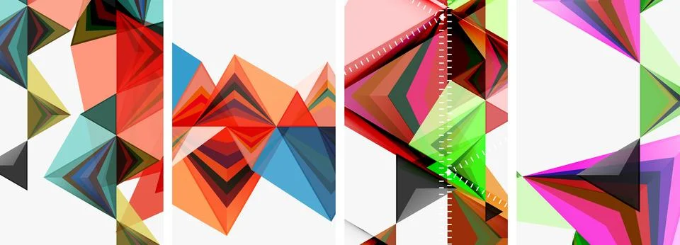 Minimalist triangular geometric clean concept posters for wallpaper, business 스톡 일러스트