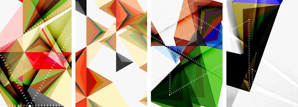 Minimalist triangular geometric clean concept posters for wallpaper, business Stock Illustration
