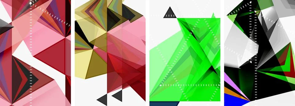 Minimalist triangular geometric clean concept posters for wallpaper, business Stock Illustration