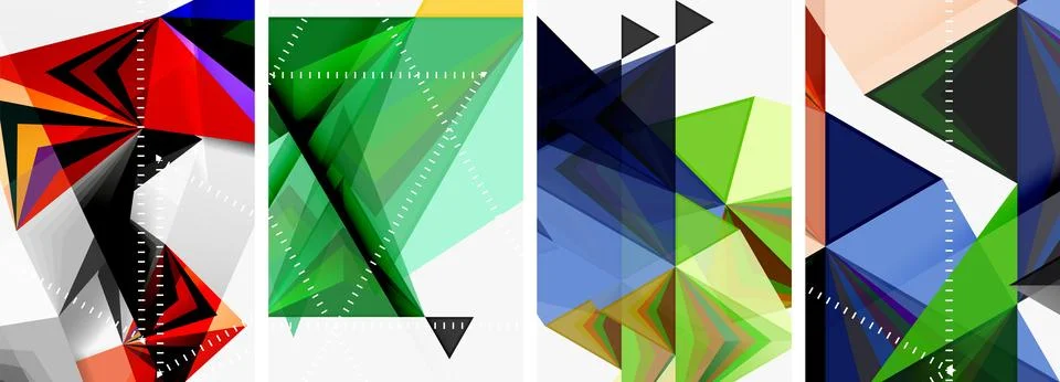 Minimalist triangular geometric clean concept posters for wallpaper, business 스톡 일러스트