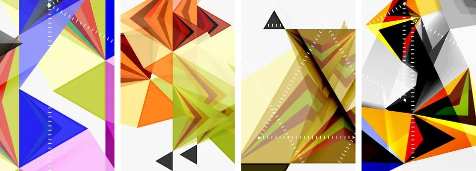 Minimalist triangular geometric clean concept posters for wallpaper, business Stock Illustration