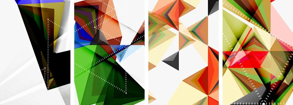 Minimalist triangular geometric clean concept posters for wallpaper, business 스톡 일러스트