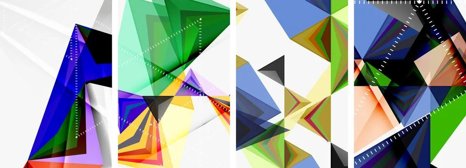 Minimalist triangular geometric clean concept posters for wallpaper, business Stock Illustration