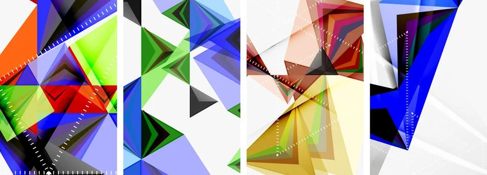 Minimalist triangular geometric clean concept posters for wallpaper, business Stock Illustration