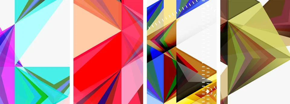 Minimalist triangular geometric clean concept posters for wallpaper, business 스톡 일러스트