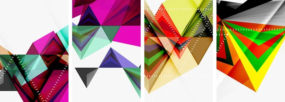 Minimalist triangular geometric clean concept posters for wallpaper, business Stock Illustration
