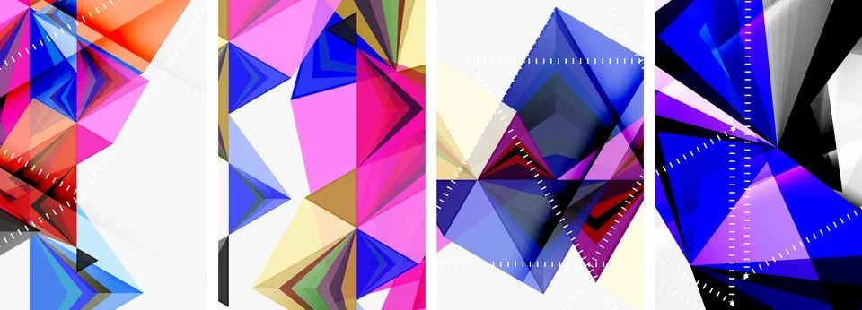 Minimalist triangular geometric clean concept posters for wallpaper, business Stock Illustration