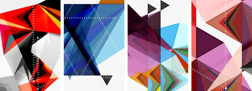 Minimalist triangular geometric clean concept posters for wallpaper, business 스톡 일러스트