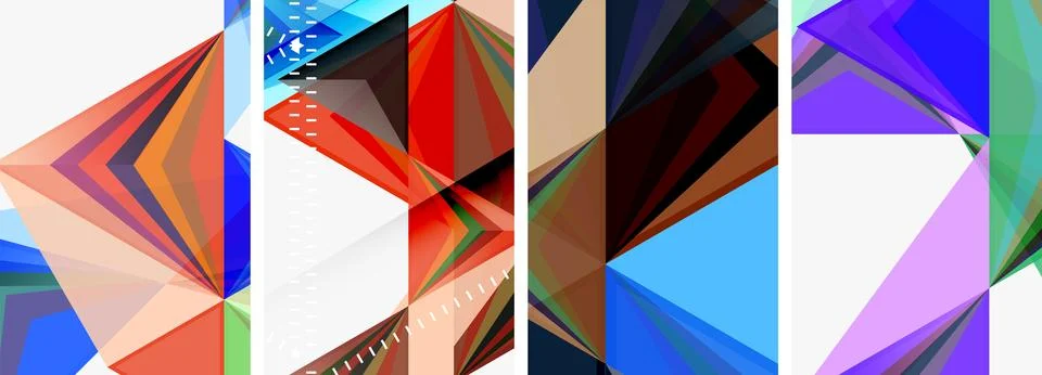 Minimalist triangular geometric clean concept posters for wallpaper, business 스톡 일러스트