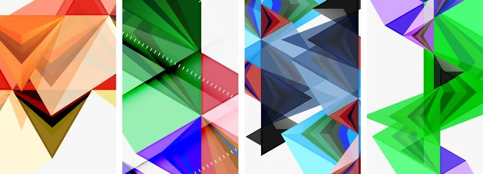 Minimalist triangular geometric clean concept posters for wallpaper, business 스톡 일러스트