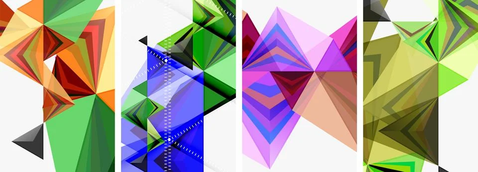 Minimalist triangular geometric clean concept posters for wallpaper, business 스톡 일러스트