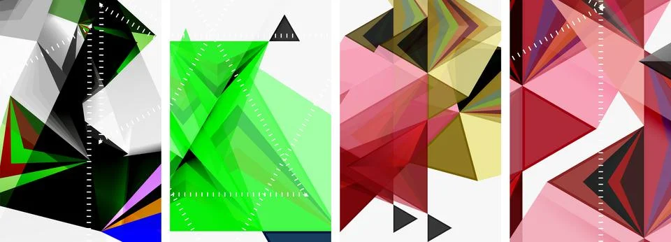 Minimalist triangular geometric clean concept posters for wallpaper, business Stock Illustration