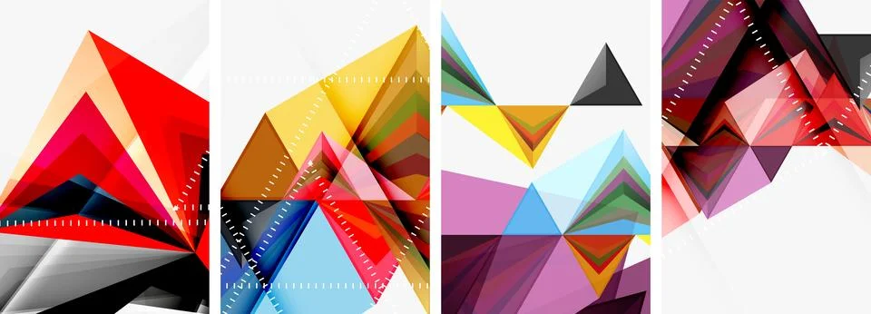 Minimalist triangular geometric clean concept posters for wallpaper, business 스톡 일러스트
