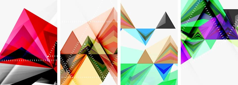 Minimalist triangular geometric clean concept posters for wallpaper, business Stock Illustration