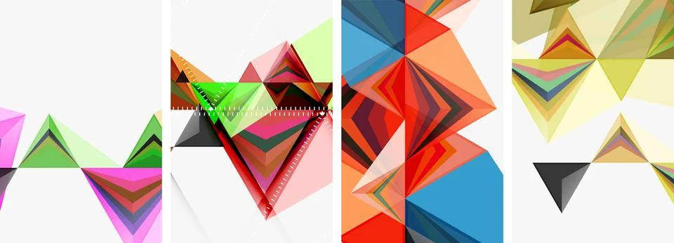 Minimalist triangular geometric clean concept posters for wallpaper, business 스톡 일러스트