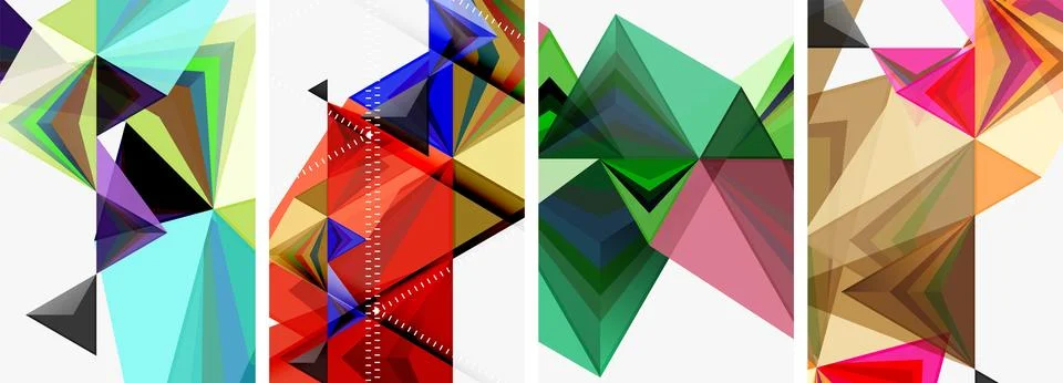Minimalist triangular geometric clean concept posters for wallpaper, business 스톡 일러스트