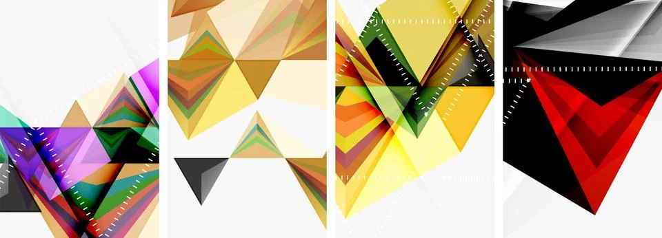 Minimalist triangular geometric clean concept posters for wallpaper, business 스톡 일러스트