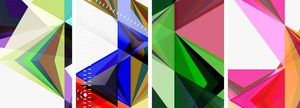 Minimalist triangular geometric clean concept posters for wallpaper, business Stock Illustration