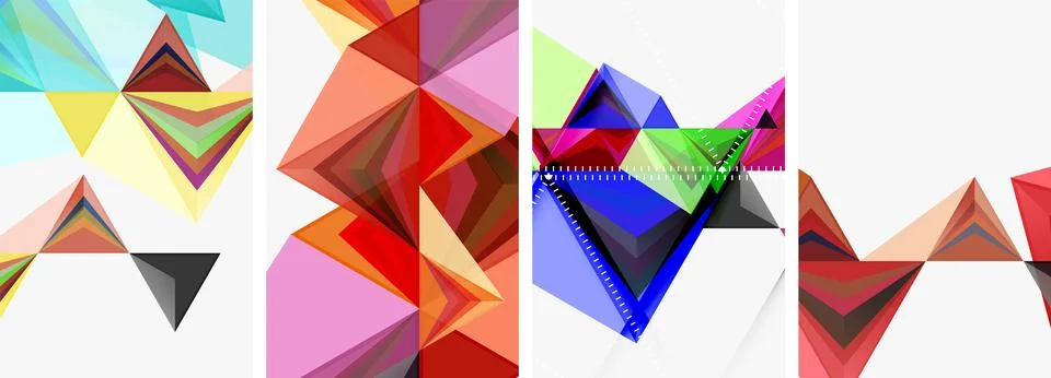 Minimalist triangular geometric clean concept posters for wallpaper, business 스톡 일러스트