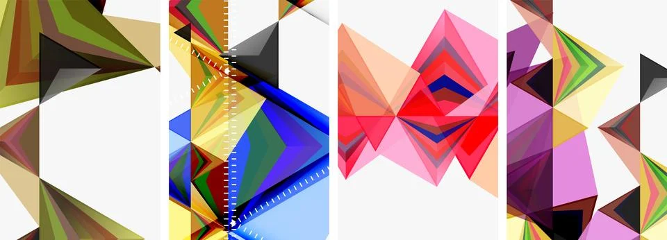 Minimalist triangular geometric clean concept posters for wallpaper, business Stock Illustration