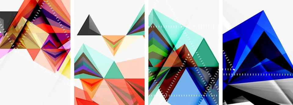 Minimalist triangular geometric clean concept posters for wallpaper, business 스톡 일러스트