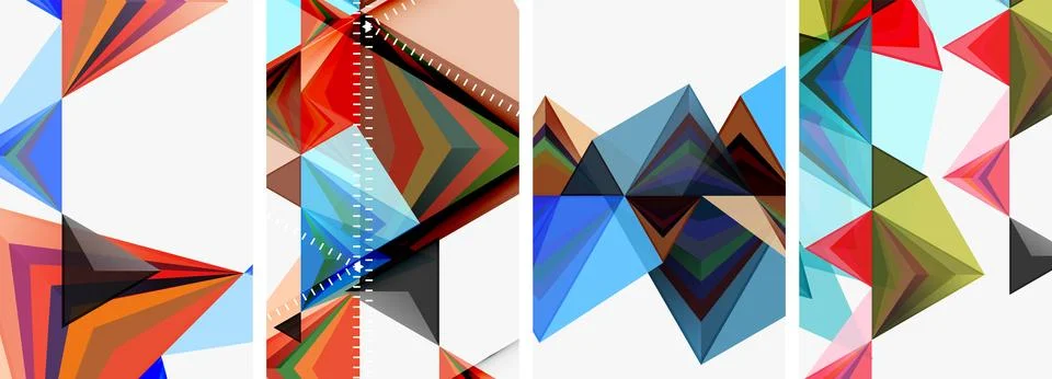 Minimalist triangular geometric clean concept posters for wallpaper, business イラスト素材