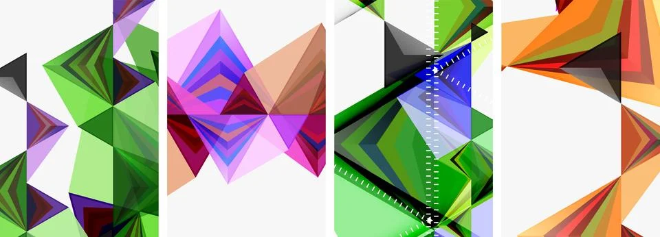 Minimalist triangular geometric clean concept posters for wallpaper, business Stock Illustration