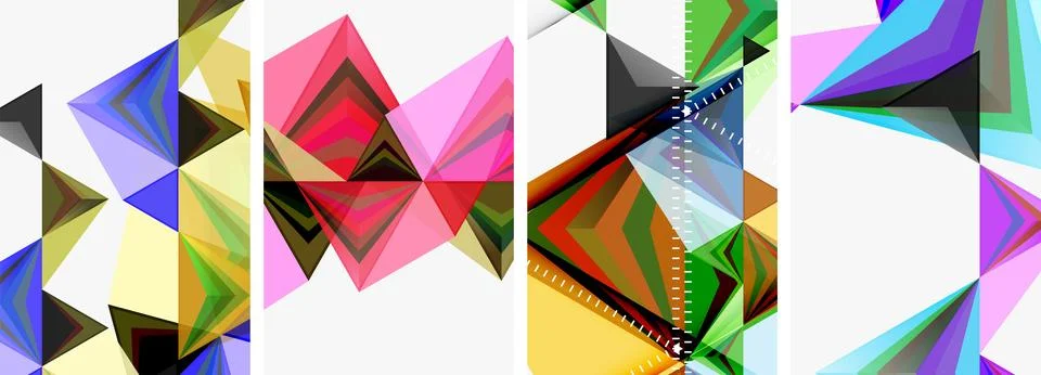 Minimalist triangular geometric clean concept posters for wallpaper, business 스톡 일러스트