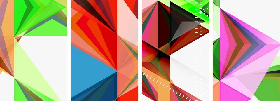 Minimalist triangular geometric clean concept posters for wallpaper, business Stock Illustration
