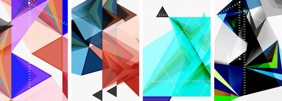 Minimalist triangular geometric clean concept posters for wallpaper, business Stock Illustration