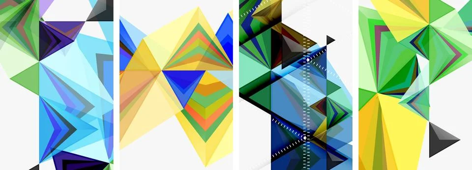 Minimalist triangular geometric clean concept posters for wallpaper, business Stock Illustration
