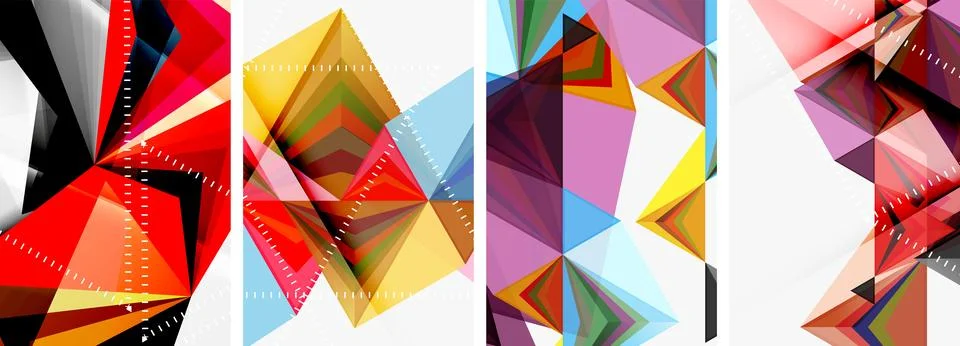 Minimalist triangular geometric clean concept posters for wallpaper, business Stock Illustration