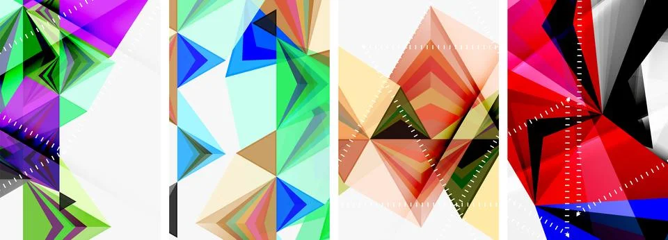 Minimalist triangular geometric clean concept posters for wallpaper, business イラスト素材