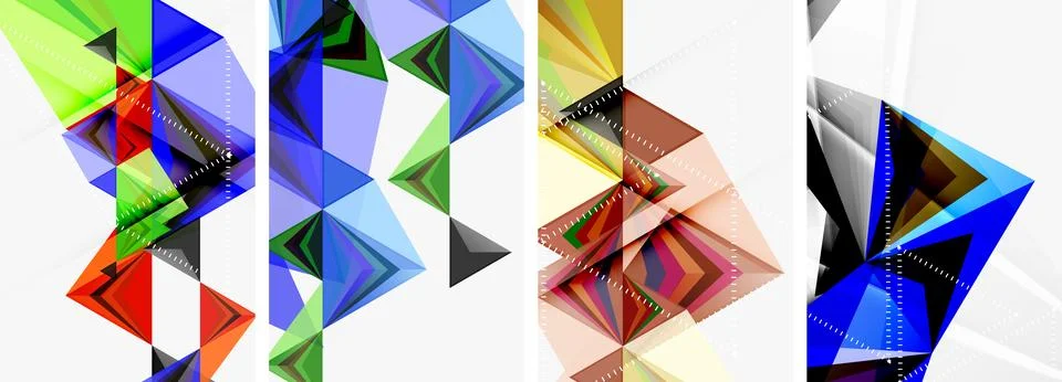 Minimalist triangular geometric clean concept posters for wallpaper, business 스톡 일러스트