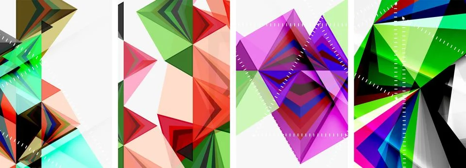 Minimalist triangular geometric clean concept posters for wallpaper, business 스톡 일러스트