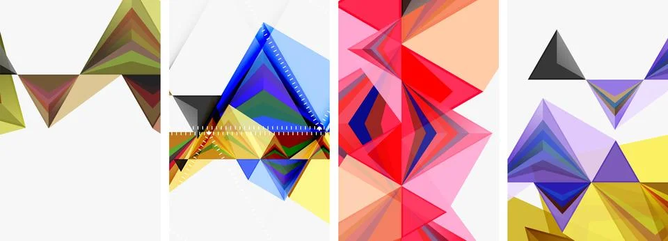 Minimalist triangular geometric clean concept posters for wallpaper, business 스톡 일러스트