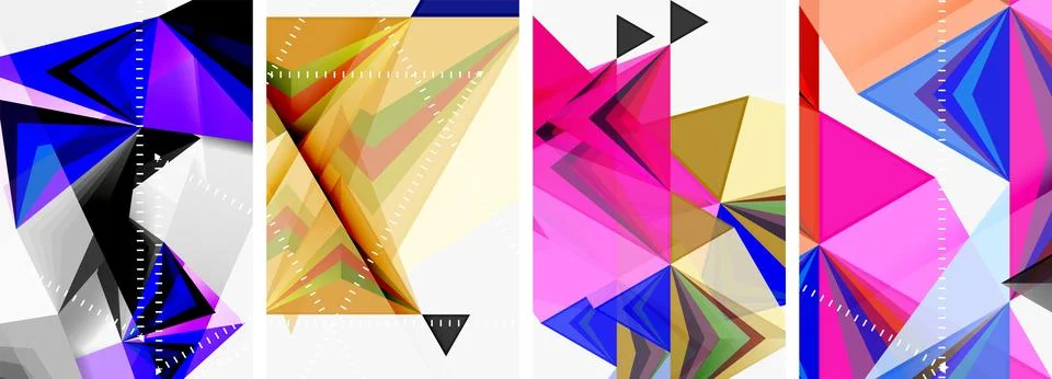 Minimalist triangular geometric clean concept posters for wallpaper, business Stock Illustration