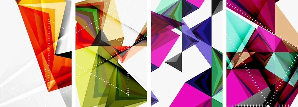 Minimalist triangular geometric clean concept posters for wallpaper, business 스톡 일러스트