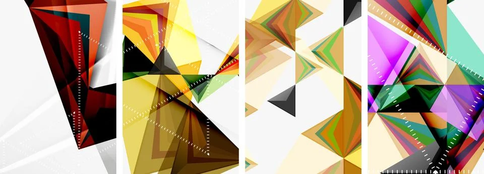 Minimalist triangular geometric clean concept posters for wallpaper, business 스톡 일러스트